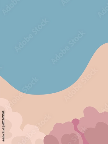 Obraz Abstract Landscape with Clouds and Sky