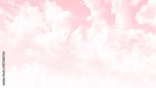 Obraz nice white clouds and pink sky