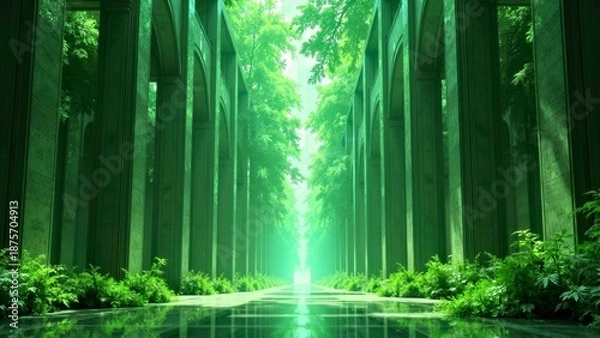 Obraz Green Forest Technology Channel Extension