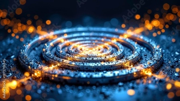 Obraz Orange Gold Vortex Technology Light Efficiency Structure