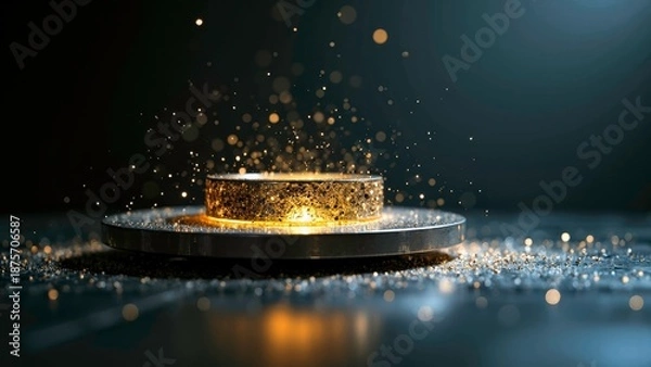 Obraz Golden Ring Technology Light Efficiency Particle Device