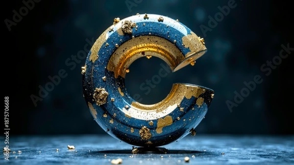 Obraz Golden Ring Technology Light Effect Gradient Device