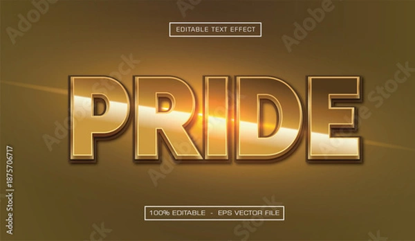 Obraz Pride text effect with light style