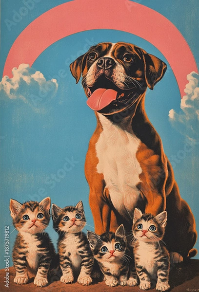 Obraz pet store advertising poster