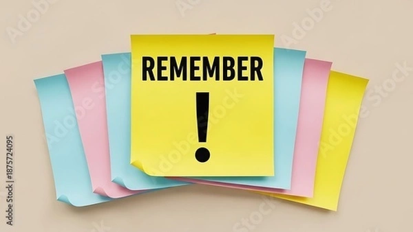 Obraz Important reminder note