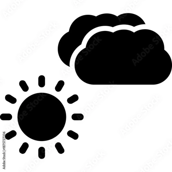 Fototapeta Cloud-sun Icon