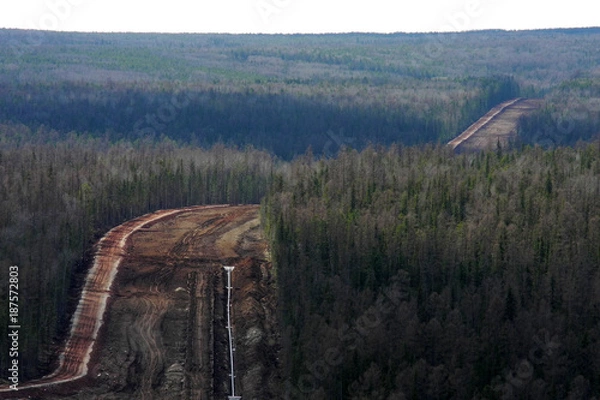 Obraz Construction site of oil pipeline