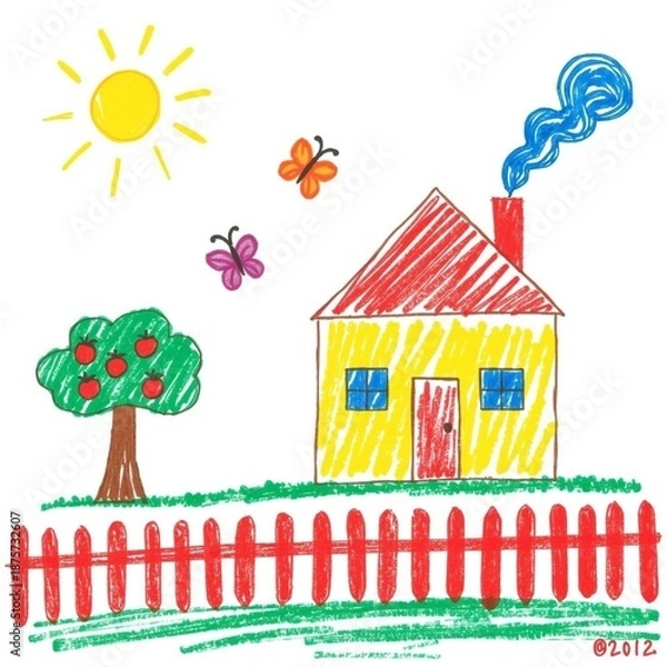 Obraz house with flowers