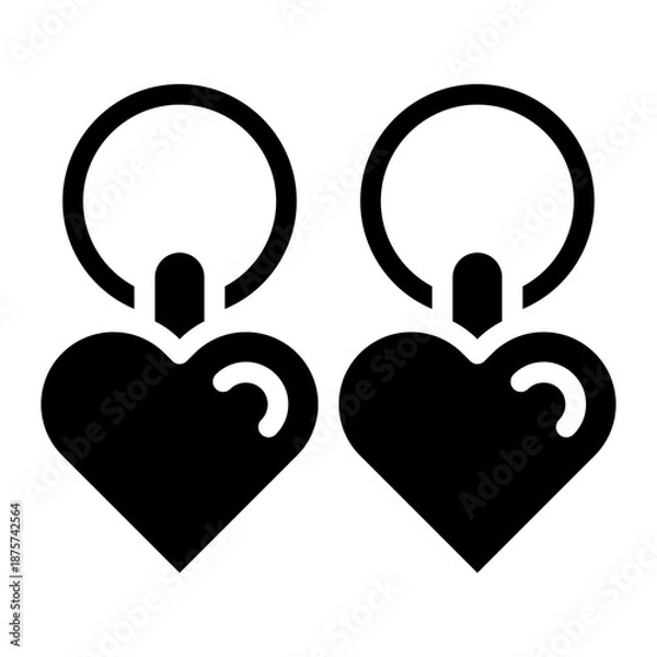 Obraz earrings icon vector