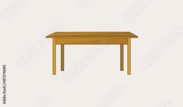 Obraz Wooden table vector