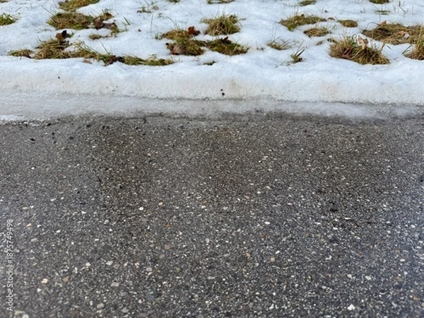 Obraz snow on the road