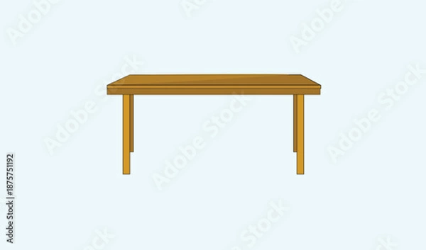 Obraz Wooden table vector design