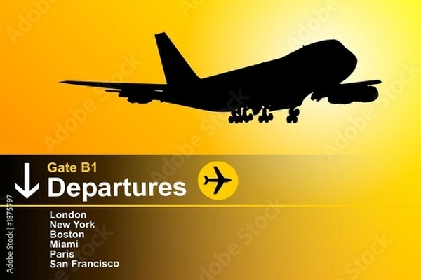 Obraz departing aeroplane