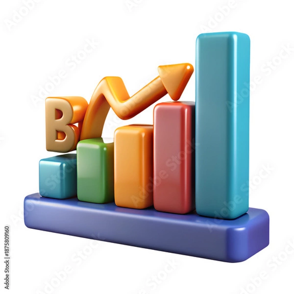 Fototapeta Business Growth Chart Progress Development Concept