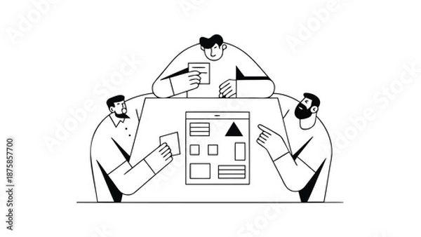 Obraz Business team meeting with structured process simplification and workflow optimization