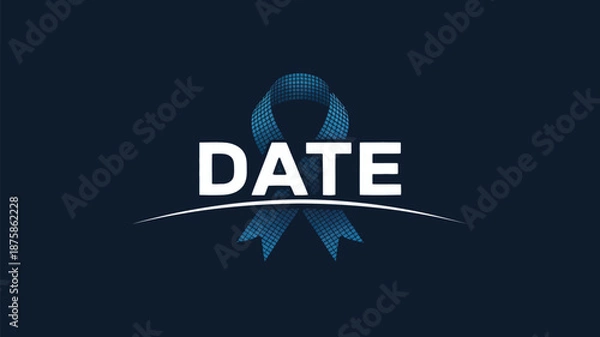 Obraz Awareness ribbon for date Vector