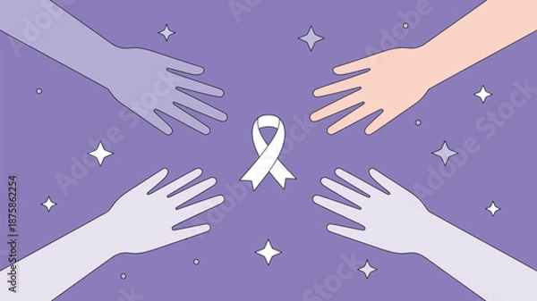 Obraz Hands united in support Vector