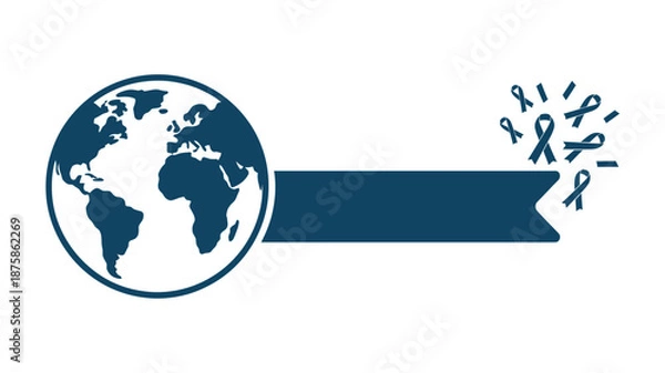 Obraz Global awareness for a cause Vector