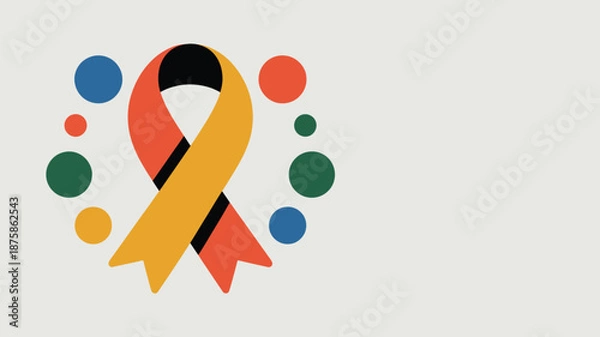 Obraz Colorful ribbon symbol Vector