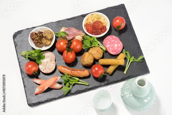 Obraz オードブルと日本酒