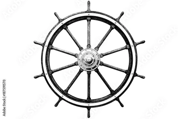 Obraz Schiffsrad Zeichnung