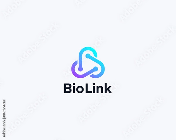 Obraz Bio link tech logo