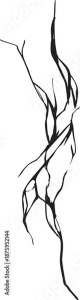 Obraz 縦に長ないひび割れのイラスト・エフェクトデザイン