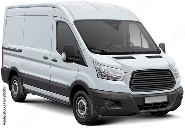 Obraz White cargo van