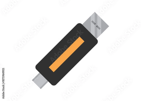 Fototapeta Double type USB stick. Simple flat illustration