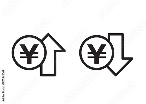 Obraz 円の上昇下降アイコン