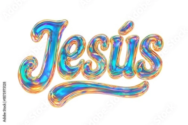 Obraz Jesus word on a white background