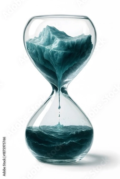 Obraz ice watch on white background