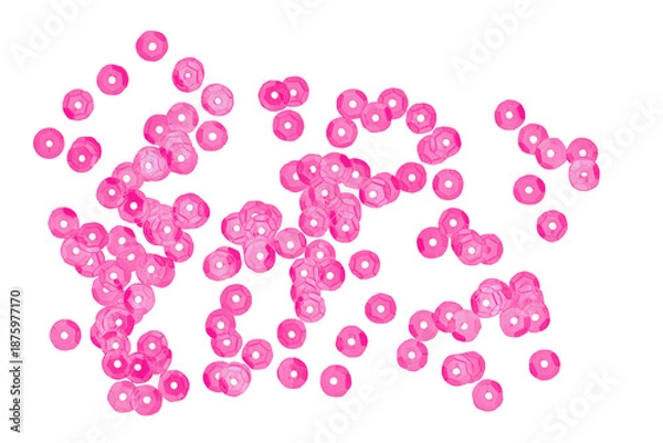 Obraz Scattered Pink Hexagonal Sequins