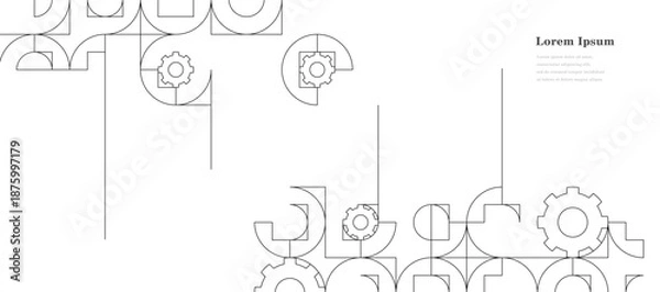 Obraz 幾何学 抽象 サークル パターン テクノロジー 背景