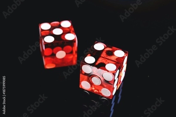 Obraz two red dice