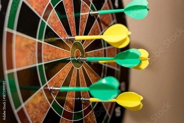 Obraz darts on a white background