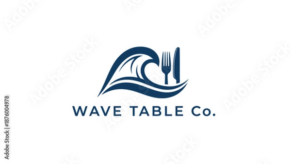 Obraz Wave Table Company Logo Design Element.