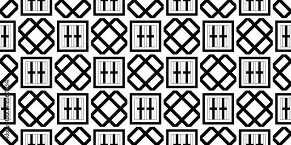 Obraz Seamless Transparent Art Deco Geometric Pattern Template