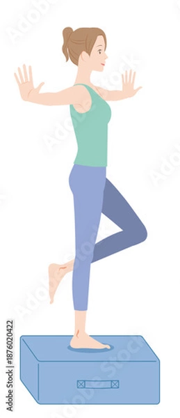 Obraz トランポリンクッション　片足バランス