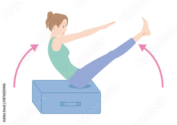 Obraz トランポリンクッション　座りV字