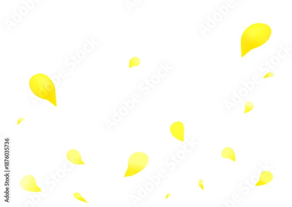 Obraz 黄色の花びらが舞う背景フレーム