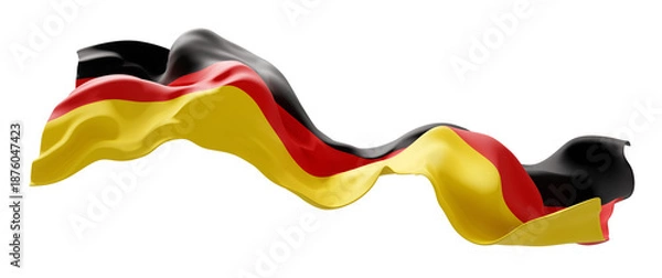 Obraz German flag isolated on transparent background 3D render