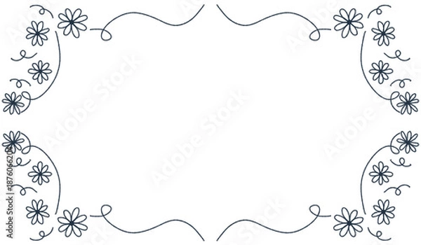 Fototapeta frame with flowers