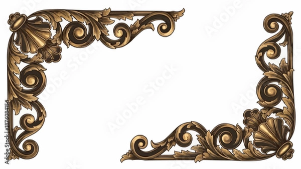 Fototapeta Ornate Decorative Architectural Corner Elements.