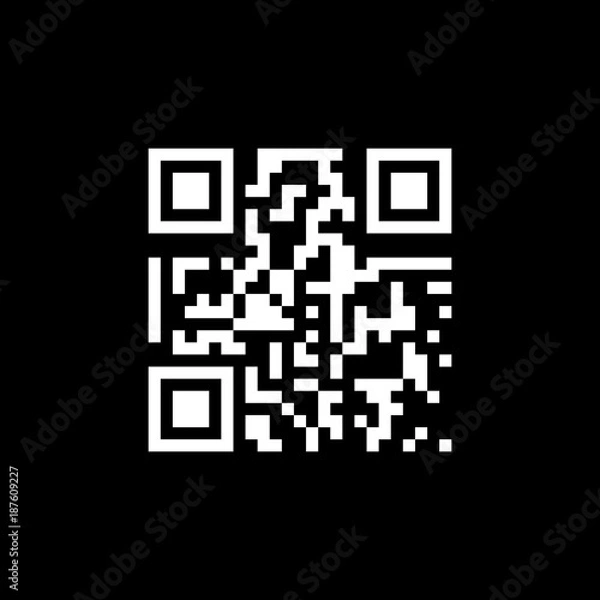 Fototapeta QR code vector icon
