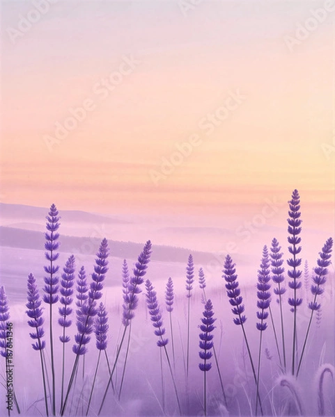 Obraz Dreamy Peach Lavender Gradient