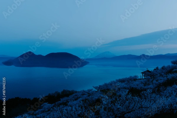 Obraz 北海道壮瞥町2025春-早朝の壮瞥公園-11