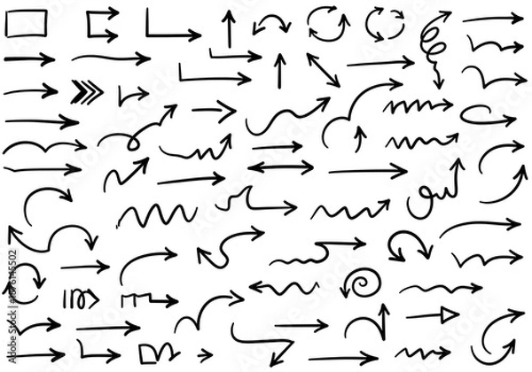 Obraz hand drawn arrows