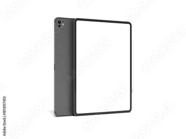 Obraz Tablet With Pencil 3D Render Isolated White for Mockup 2