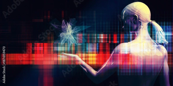 Obraz AI Data Analytics Background for Corporate Intelligence